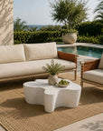 Naka Live Edge White Outdoor Coffee Table - view 5