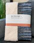 Pixel Weave Blue Washable Indoor-Outdoor Rug