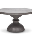 59" Spindle Reinforced Concrete Round Dining Table-Outdoor Dining Tables-Urbia-LOOMLAN