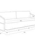 Tavira Fabric With Back Outdoor Couch - Luxury Outdoor Living - view 8