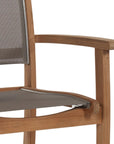 Pearl Stacking Teak Outdoor Dining Armchair 4PC -- view 14