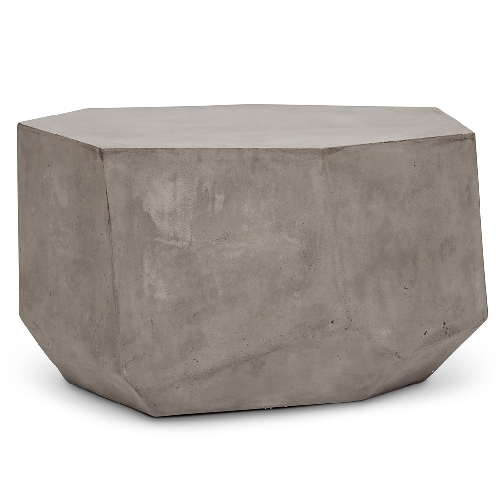 Kristal Fiber Reinforced Concrete Geometric End Table