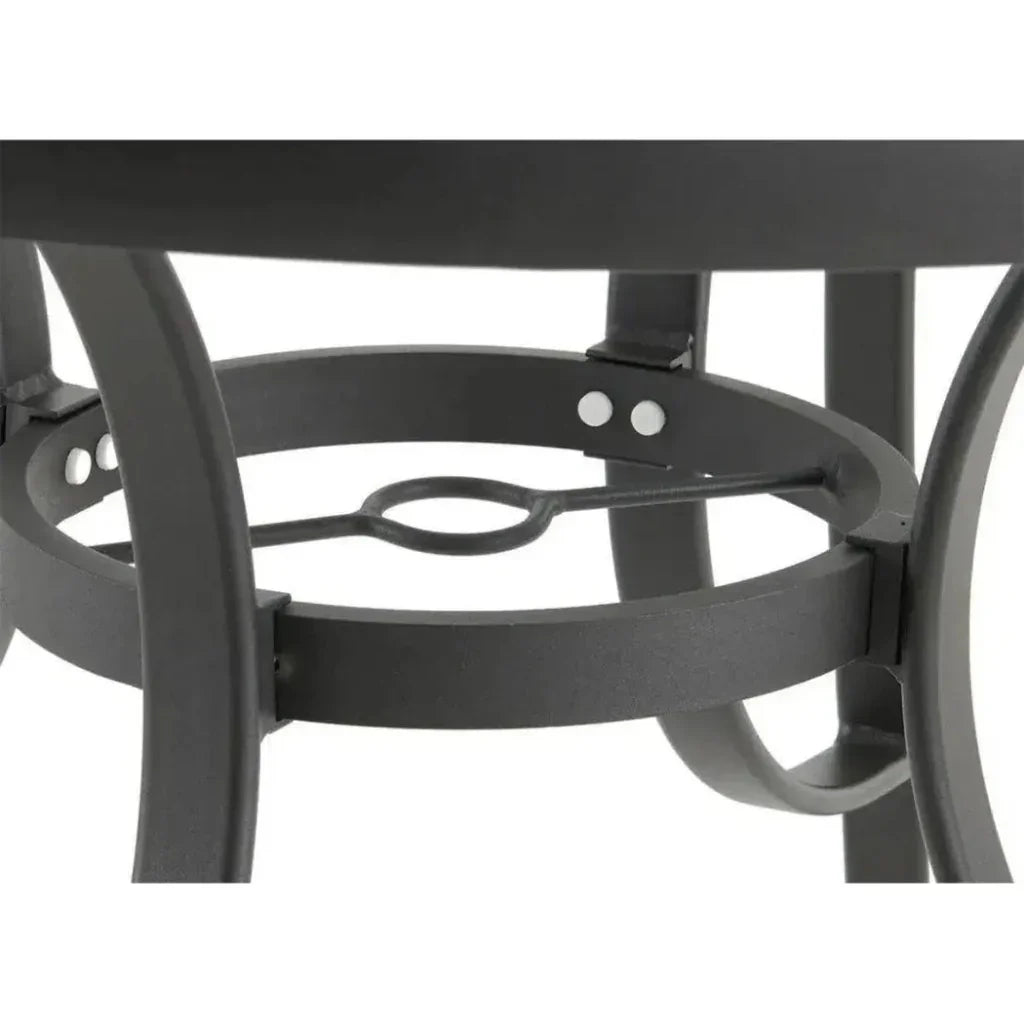 LOOMLAN 5PC Outdoor Round Dining Table Set Stacking Chairs