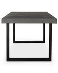 63 Inch Outdoor Dining Table Small Grey Contemporary-Outdoor Dining Tables-Moe's Home-LOOMLAN