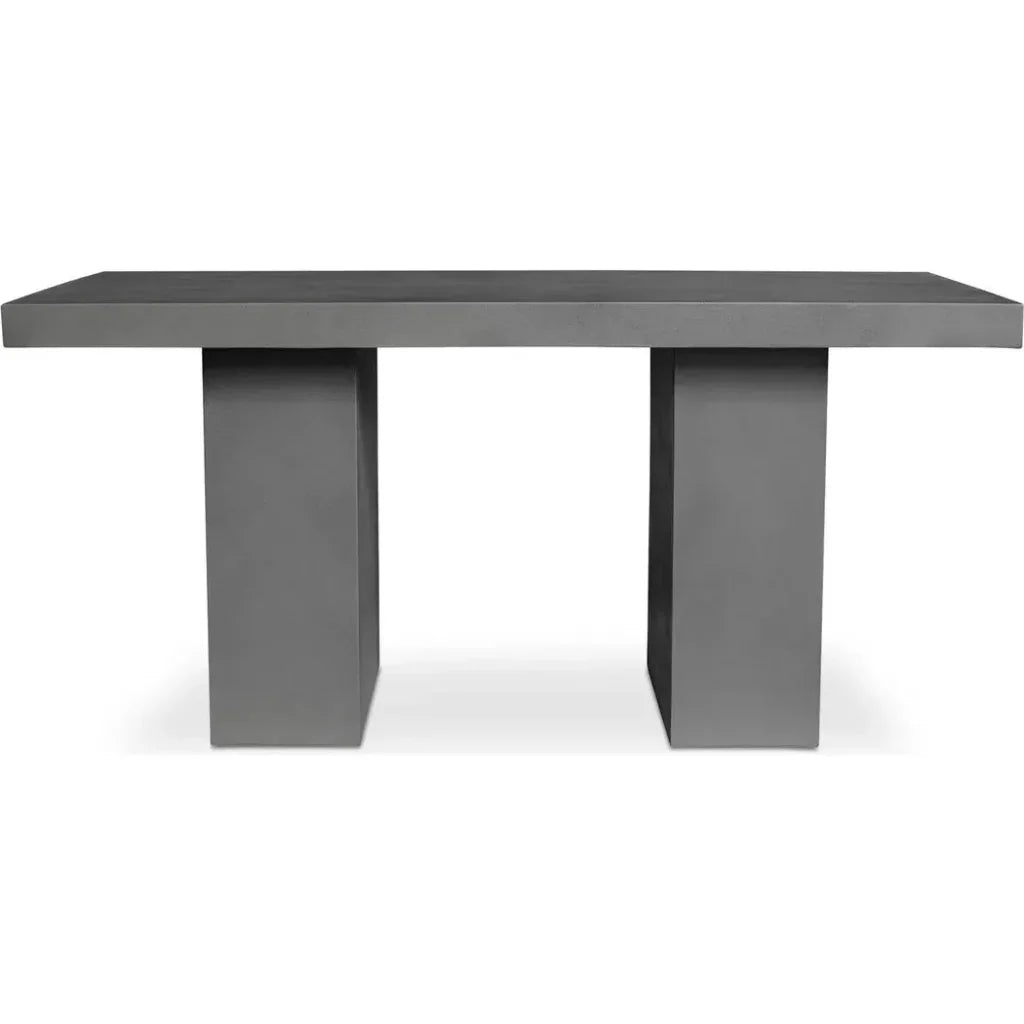 63 in Outdoor Dining Table Grey Contemporary - LOOMLAN - Moe's Home - Outdoor Dining Tables