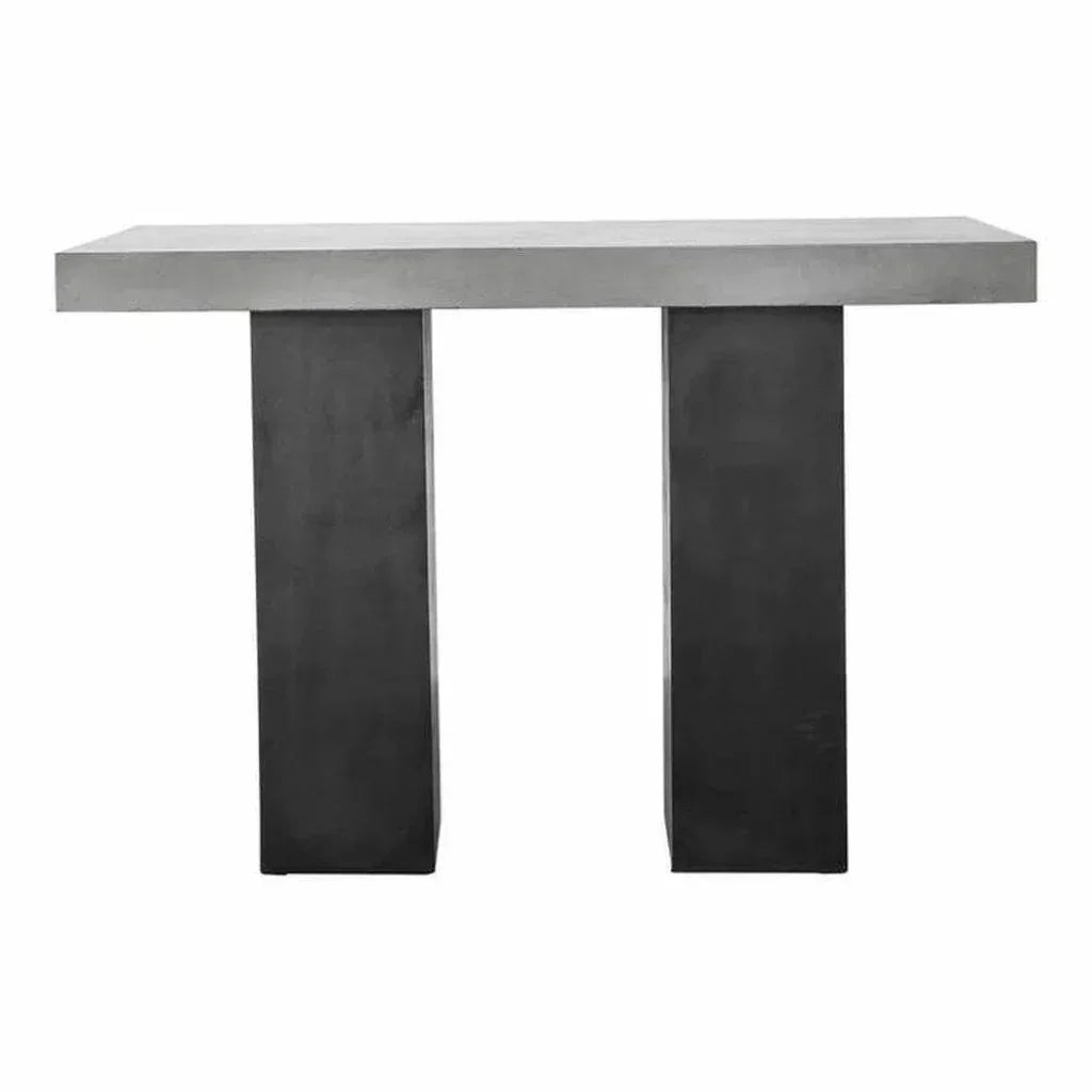 63 Inch Outdoor Bar Table Grey Contemporary - LOOMLAN - Moe's Home - Outdoor Counter Tables