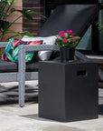 Castor Concrete Outdoor Square End Table