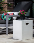 Castor Concrete Outdoor Square End Table