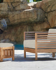 Soleil Teak Patio Lounge Set with Sunbrella Cushion 2PC -- view 46