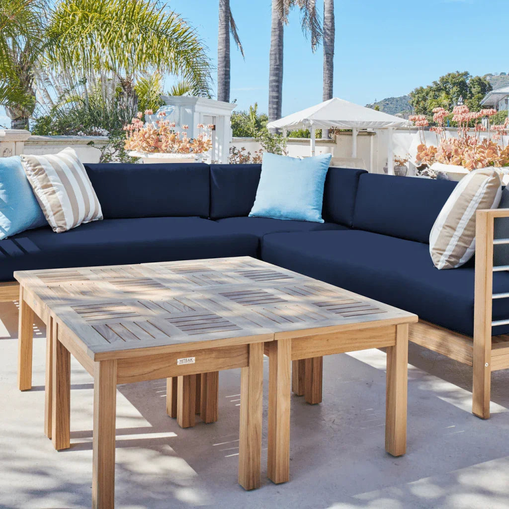 SoHo Teak Patio Sectional Sofa with Sunbrella Cushion -- view 14