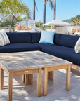 SoHo Teak Patio Sectional Sofa with Sunbrella Cushion -- view 30