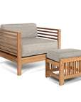 Soleil Teak Patio Lounge Set with Sunbrella Cushion 2PC -- view 45