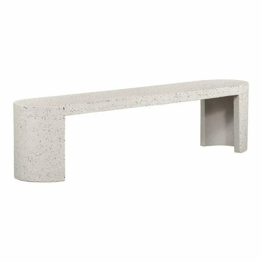 71 Inch Outdoor Bench Grey Contemporary - LOOMLAN - Moe's Home - Outdoor Benches
