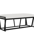 Summit Aluminum Frame Outdoor Loveseat Ottoman-Outdoor Benches-Lloyd Flanders-LOOMLAN