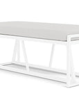 Summit Aluminum Frame Outdoor Loveseat Ottoman-Outdoor Benches-Lloyd Flanders-LOOMLAN