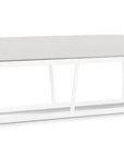 Summit Aluminum Frame Outdoor Loveseat Ottoman-Outdoor Benches-Lloyd Flanders-LOOMLAN
