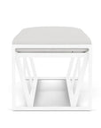 Summit Aluminum Frame Outdoor Loveseat Ottoman-Outdoor Benches-Lloyd Flanders-LOOMLAN