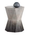 Modern Grey Concrete Prism End Table For Indoor/Outdoor Use