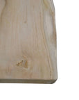 Log Natural Solid Teak Outdoor Bench -- Natural