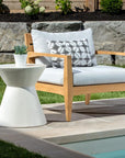 Astley Concrete Outdoor Round End Table