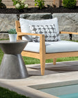 Astley Concrete Outdoor Round End Table