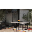 79 Inch Outdoor Dining Table Large Grey Contemporary Outdoor Dining Tables LOOMLAN By Moe's Home