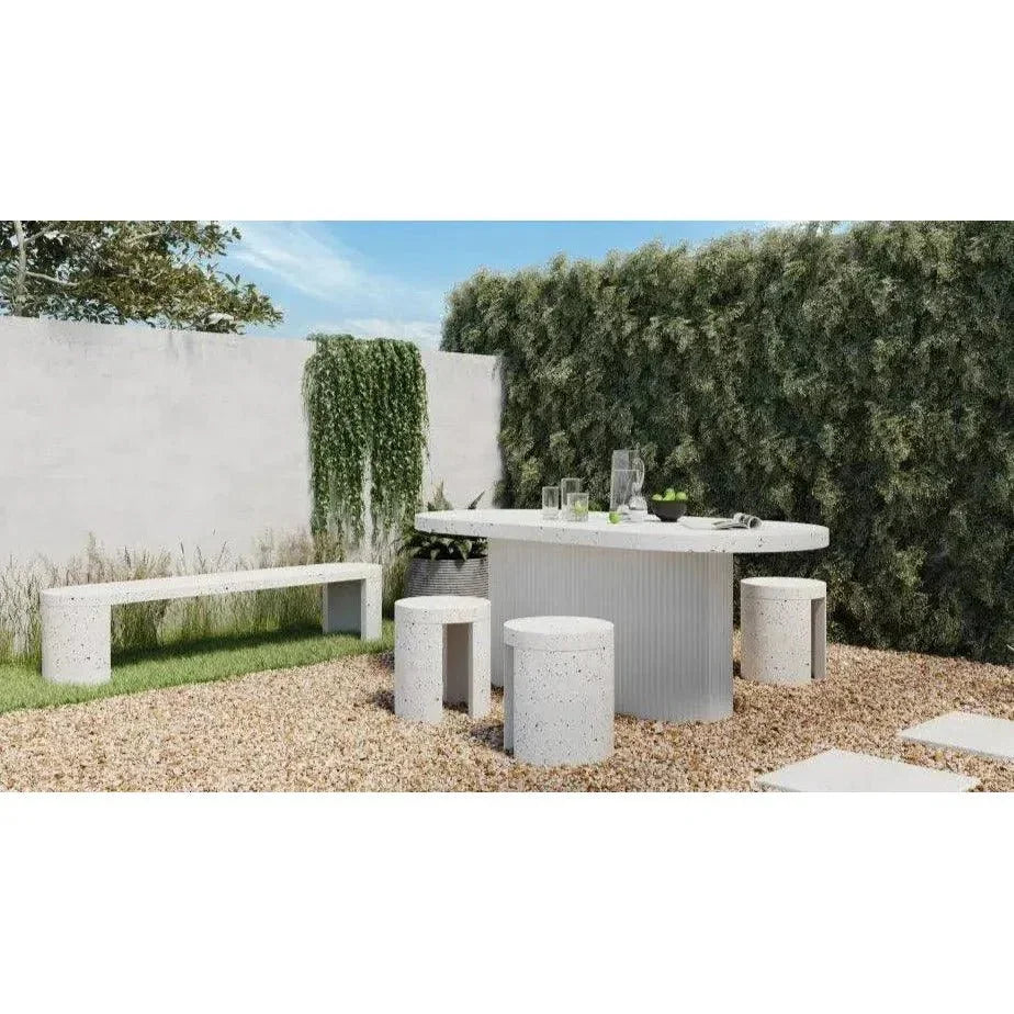 79 in Outdoor Dining Table Grey Contemporary - LOOMLAN - Moe's Home - Outdoor Dining Tables