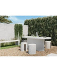79 in Outdoor Dining Table Grey Contemporary - LOOMLAN - Moe's Home - Outdoor Dining Tables