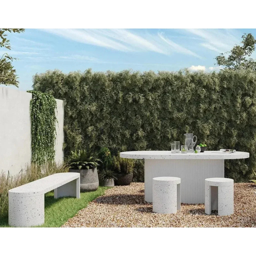79 in Outdoor Dining Table Grey Contemporary - LOOMLAN - Moe's Home - Outdoor Dining Tables