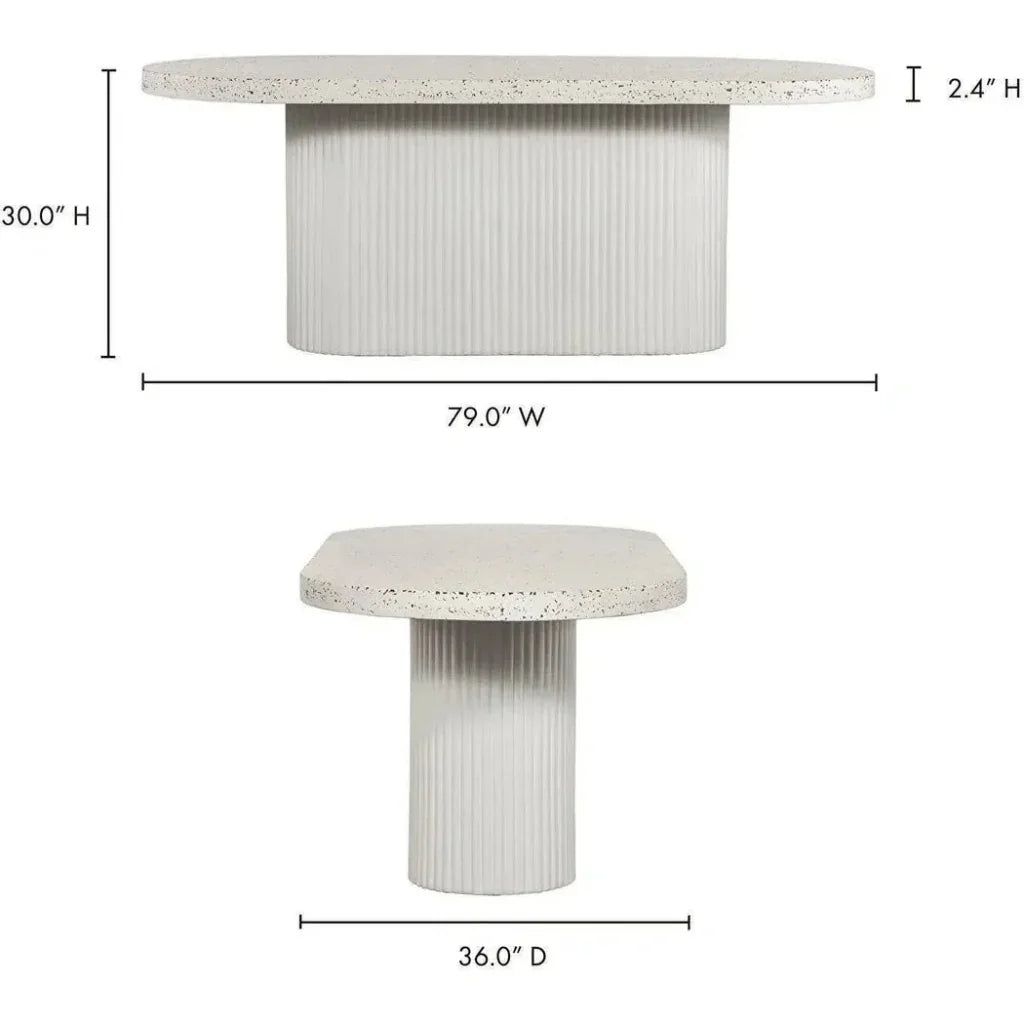 79 in Outdoor Dining Table Grey Contemporary - LOOMLAN - Moe&#39;s Home - Outdoor Dining Tables