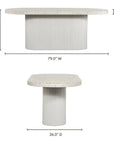 79 in Outdoor Dining Table Grey Contemporary - LOOMLAN - Moe's Home - Outdoor Dining Tables
