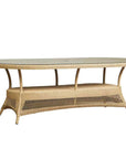 Loom Oval Umbrella Outdoor Dining Table-Outdoor Dining Tables-Lloyd Flanders-LOOMLAN