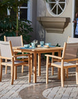 Pearl Stacking Teak Outdoor Dining Armchair 4PC -- view 11
