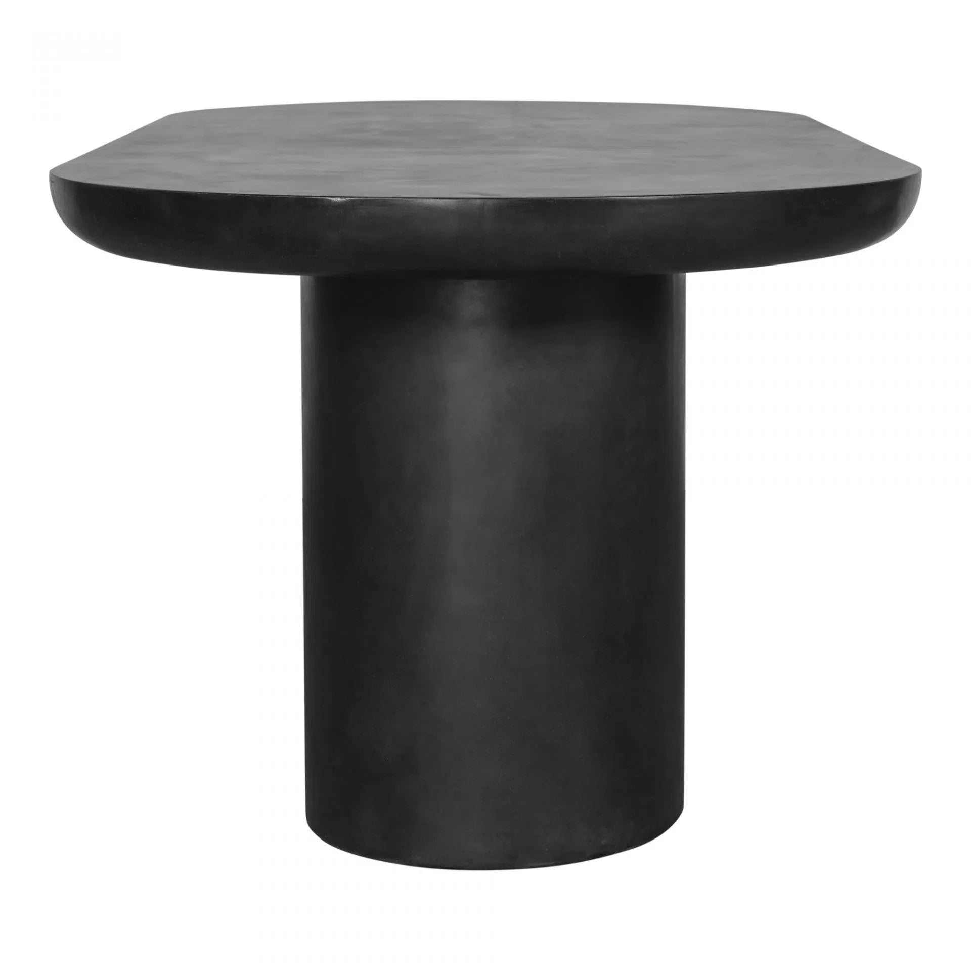 83 Inch Outdoor Dining Table Black Concrete Contemporary Outdoor Dining Tables LOOMLAN By Moe&#39;s Home