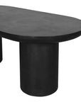 83 Inch Outdoor Dining Table Black Concrete Contemporary Outdoor Dining Tables LOOMLAN By Moe's Home