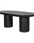 83 Inch Outdoor Dining Table Black Concrete Contemporary Outdoor Dining Tables LOOMLAN By Moe's Home