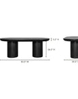 83 in Outdoor Dining Table Black Concrete - LOOMLAN - Moe's Home - Outdoor Dining Tables