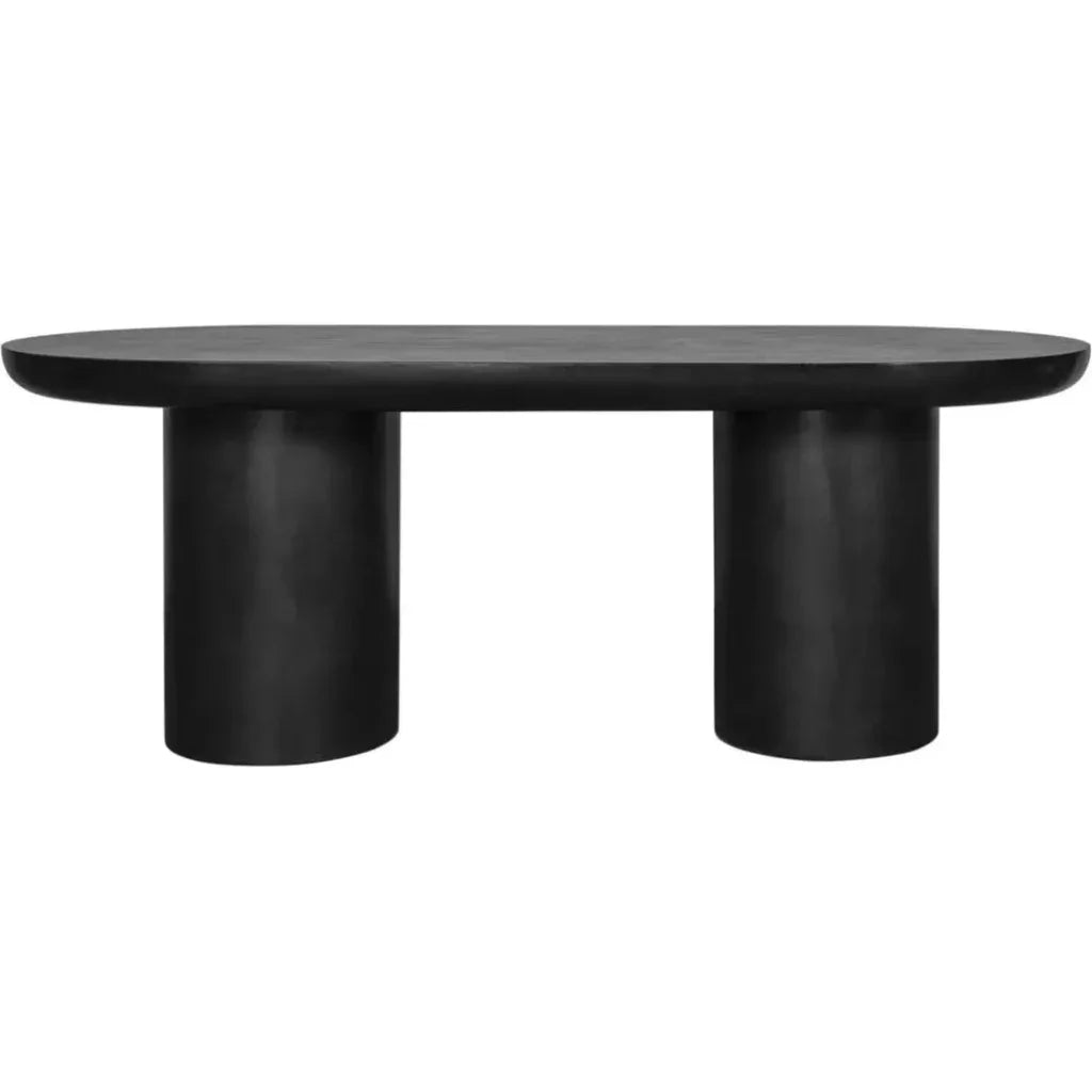 83 in Outdoor Dining Table Black Concrete - LOOMLAN - Moe's Home - Outdoor Dining Tables