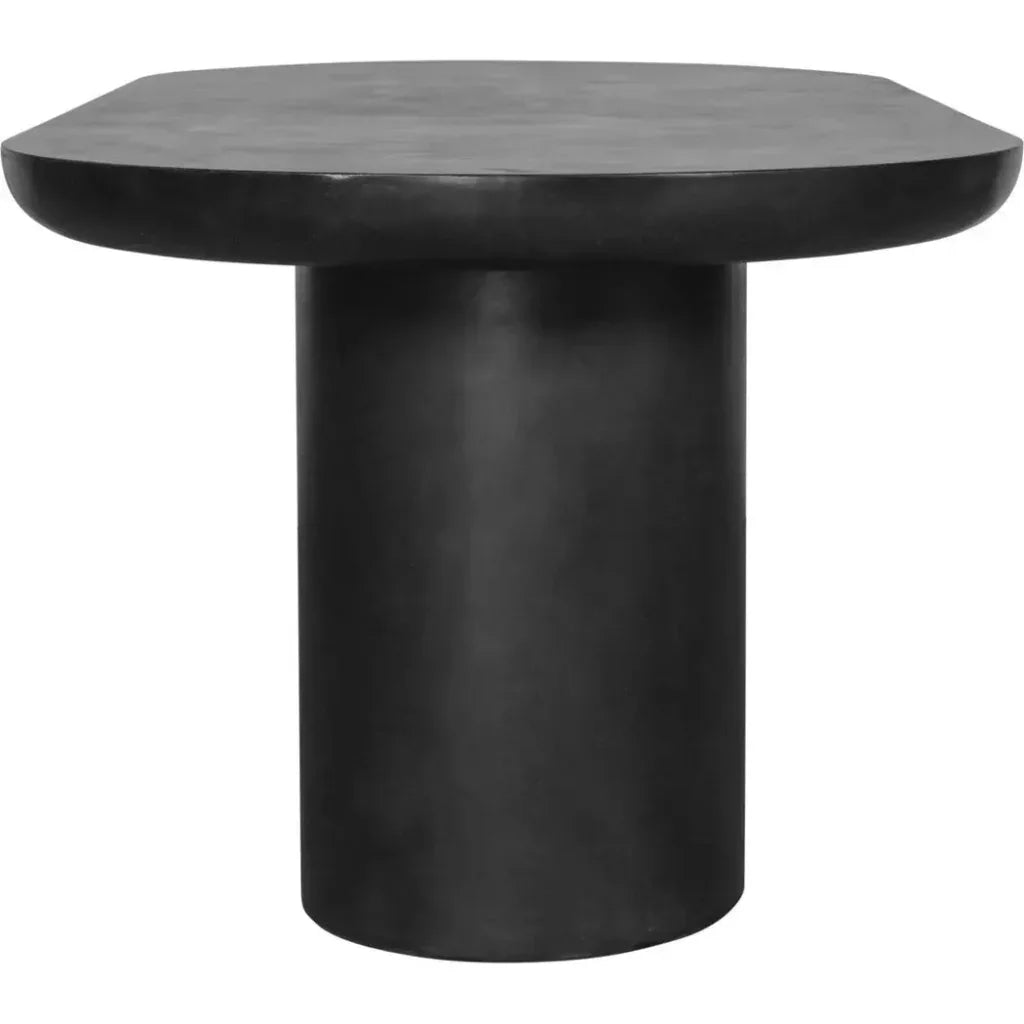 83 in Outdoor Dining Table Black Concrete - LOOMLAN - Moe's Home - Outdoor Dining Tables