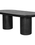 83 in Outdoor Dining Table Black Concrete - LOOMLAN - Moe's Home - Outdoor Dining Tables
