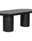 83 in Outdoor Dining Table Black Concrete - LOOMLAN - Moe's Home - Outdoor Dining Tables