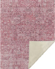 Parallel Bands Pink Washable Indoor-Outdoor Rug