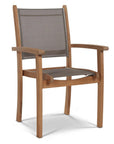 Pearl Stacking Teak Outdoor Dining Armchair 4PC -- view 10