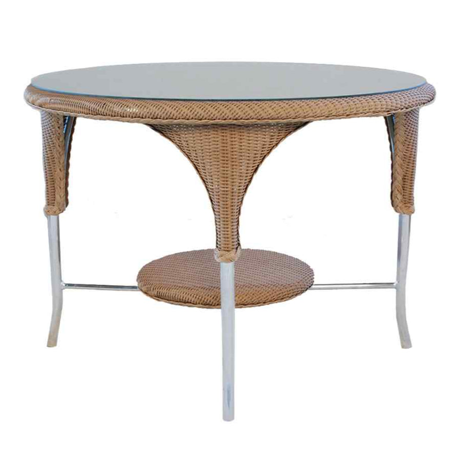 Loom Round Outdoor Dining Table-Outdoor Dining Tables-Lloyd Flanders-LOOMLAN