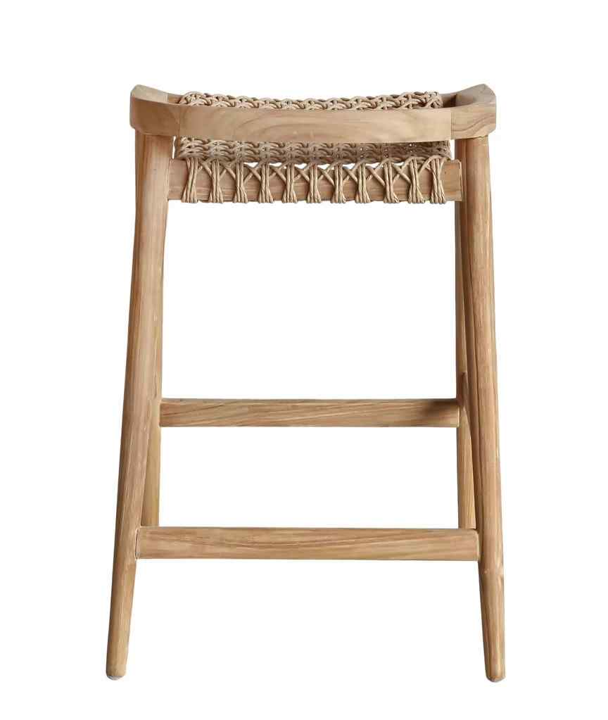 Azur Wooden Patio Counter Stool - view 5