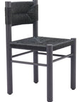 Iska Aluminum Black Armless Dining Chair (Set of 2)
