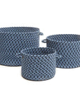 Rhody Rug Twin River Braided Handmade Indoor-Outdoor Basket 3PC