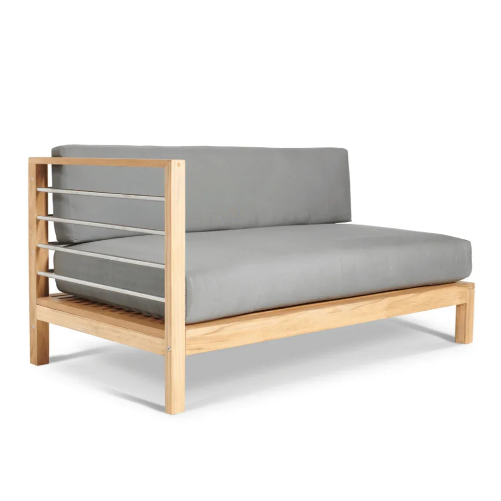 SoHo Teak Patio Sectional Sofa with Sunbrella Cushion -- view 5