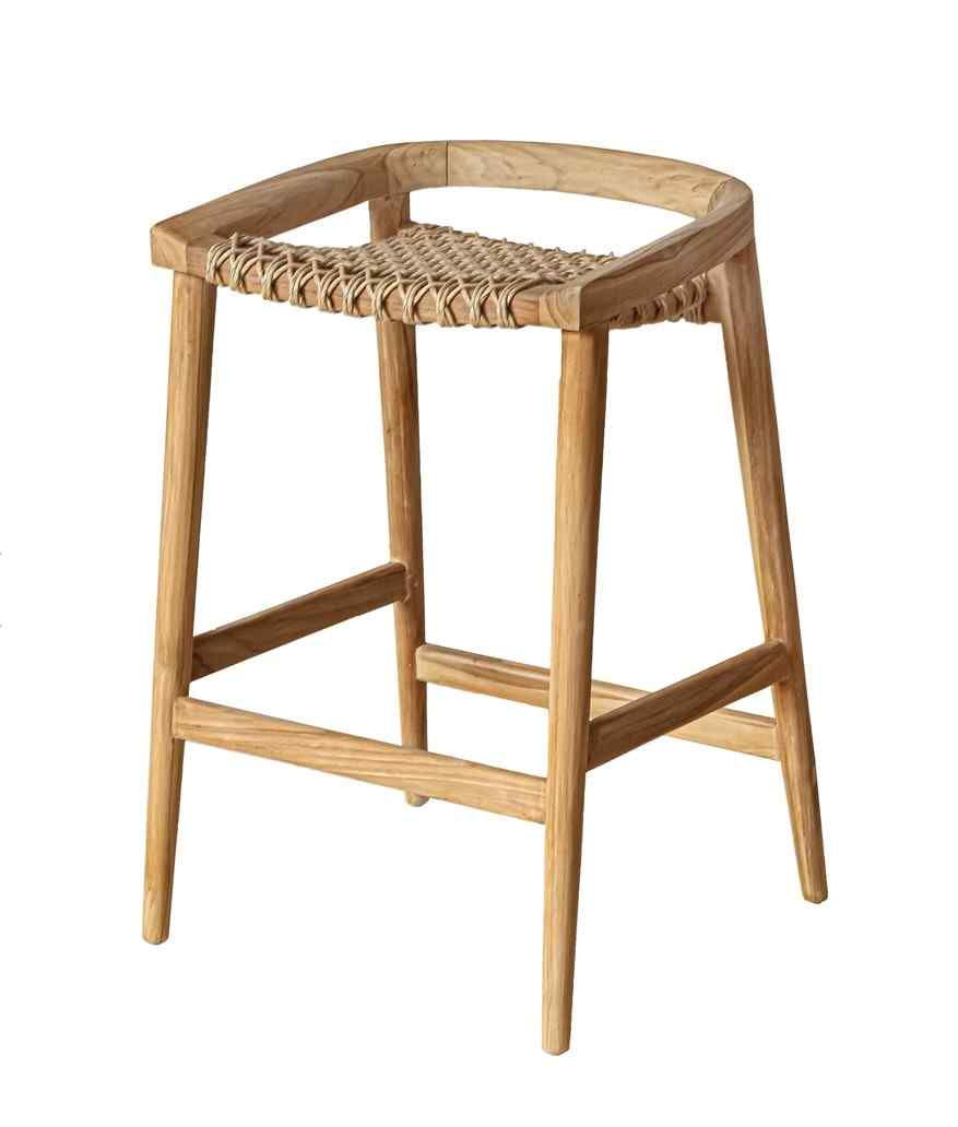 Azur Wooden Patio Counter Stool - view 7