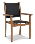 Pearl Stacking Teak Outdoor Dining Armchair 4PC